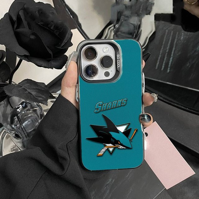 Macklin Celebrini San Jose Sharks Handyhülle für iPhone 17, 16, 15, 14, 13, 12 Pro Max Schwarz Matt Stoßfeste Hülle - Bild 1
