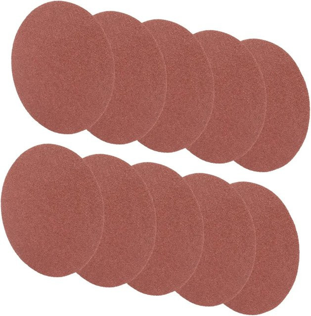 STAHLWERK Schleifpads 10er Set mit 150 mm Durchmesser und K100 Körnung für Holz und Metall in Braun - Bild 1