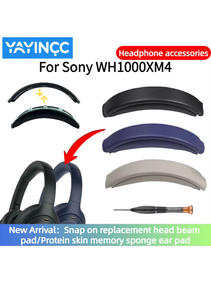 Sony Ersatz Ohrpolster und Kopfbalkenkissen Set aus Memory-Schaum in Gold für WH-1000XM4 Headset - Bild 5