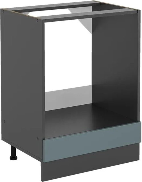 Vicco Herdumbauschrank R-Line in Blau-Grau/Anthrazit ohne Arbeitsplatte, Breite: 60 cm - Bild 1