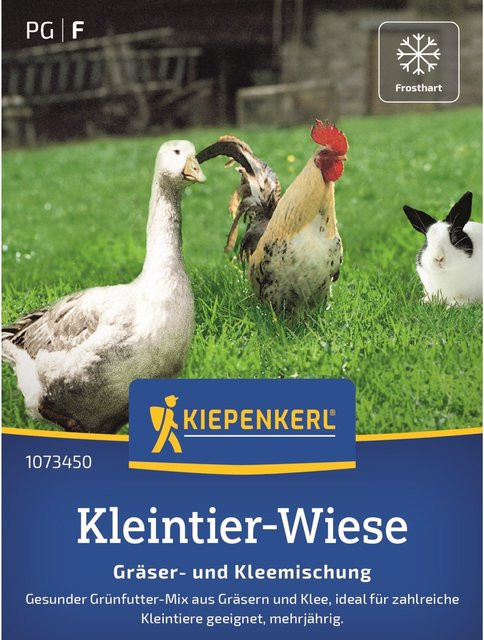 Kiepenkerl Kleintier-Wiese Gräser- und Kleemischung mit Blumen für deinen Garten, 1 kg - Bild 1
