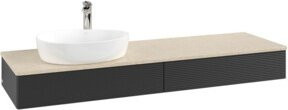 V&B Waschtischunterschrank Antao mit Frontstruktur in Blau, B: 160 cm, T: 50 cm - Bild 1