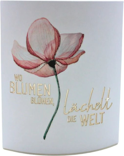 Dekohelden24 Dekolicht Nachtlicht mit Blumenmotiv und Timer, Batteriebetrieben, B/T/H: 13 x 5 x 16 cm - Bild 1
