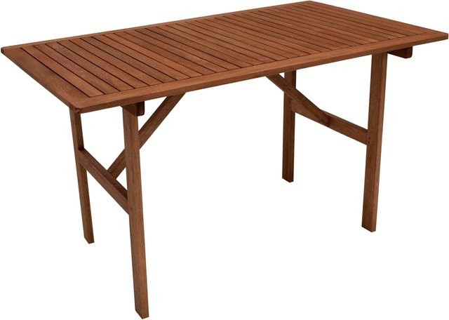DEGAMO Tisch BRASILIA aus geöltem Eukalyptusholz in Braun, B/T: 120 x 70 cm - Bild 1