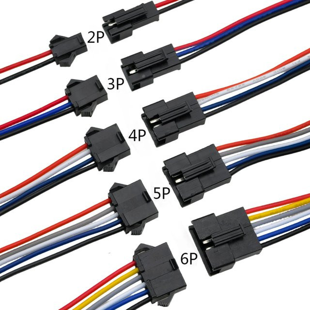 ALLiSHOP SM JST Stecker und Buchse Kabelanschluss für 5050 3528 LED-Lichtleisten in Schwarz - Bild 1