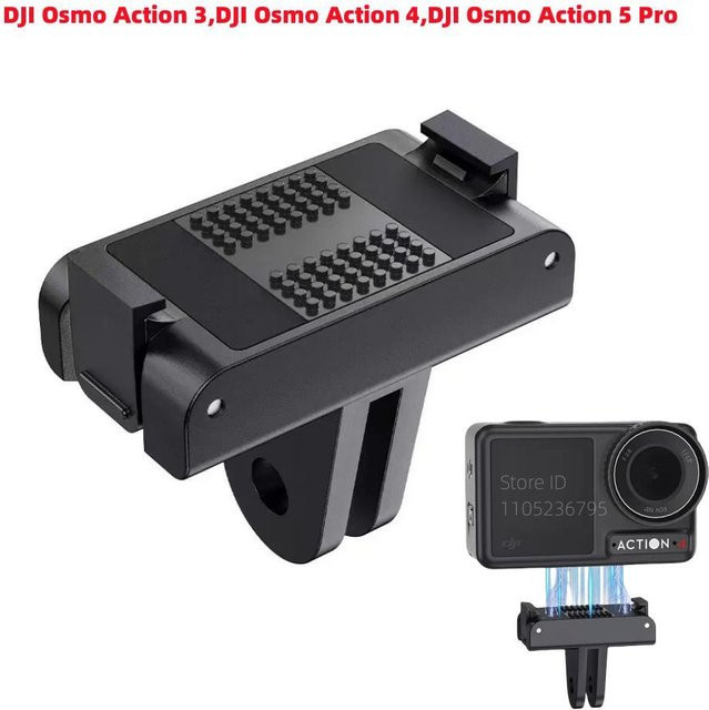 DJI Magnetischer Zwei-Klauen-Adapter mit 1/4 Zoll Gewinde für DJI Action 5 Pro, Action 4 und Action 3 in Schwarz - Bild 1