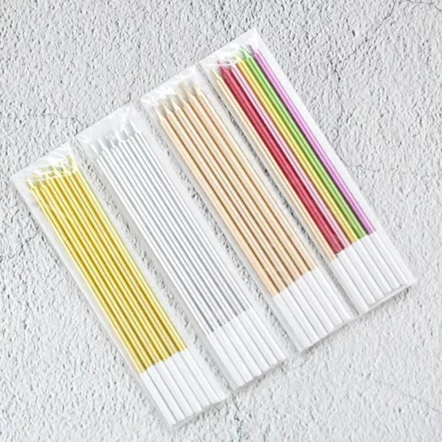 6er Set bunte Bleistift-Geburtstagskerzen für die Kuchendekoration - Bild 1