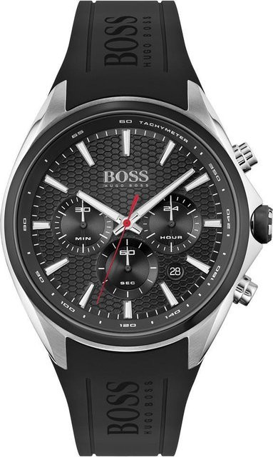 Hugo Boss Chronograph, Quarz, Edelstahl, 46 mm, Schwarz, Herren - Bild 1