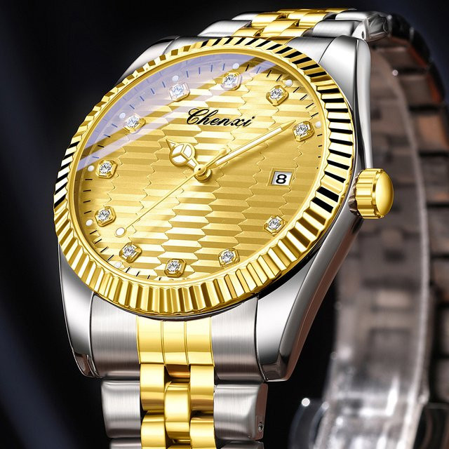 CHENXI Armbanduhr, Automatik, Edelstahl, Schwarz, Herren - Bild 1
