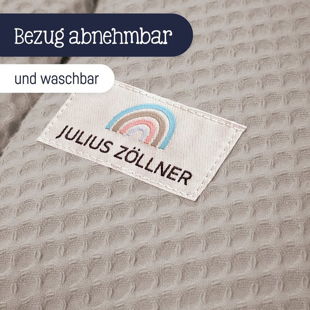 Julius Zöllner Stillkissen Nappi Waffelpique aus Bio-Baumwolle in Beige und Braun mit Microbeads - Bild 1