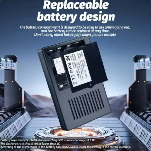TTAKA7 Mini DC USV Unterbrechungsfreie Stromversorgung für Router und WLAN-Modem, 5V 9V 12V 220V, Schwarz, mit austauschbarem 18650 Akku - Bild 1
