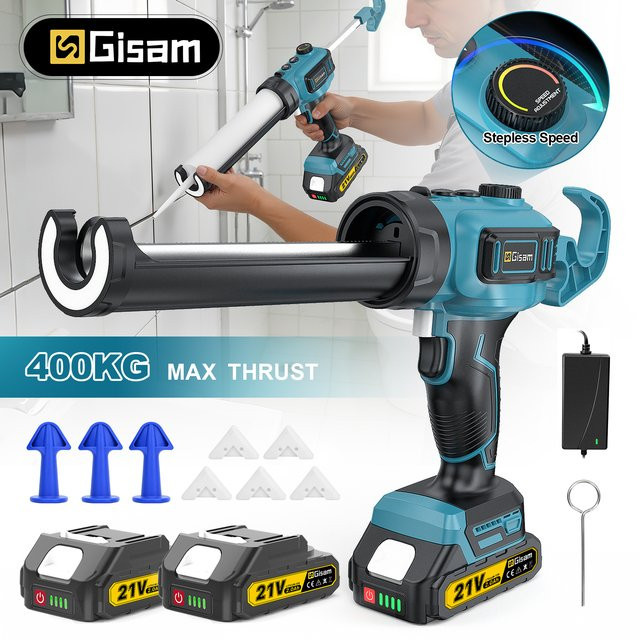 Gisam Elektrische Akku-Klebepistole für Makita 18V zur Dichtmittel-Füllung und Versiegelung mit 400kg Druckkraft - Bild 1