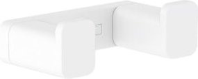 Hansgrohe Wandhaken AddStoris Doppelhaken aus Metall in Mattweiß zur Wandmontage - Bild 1