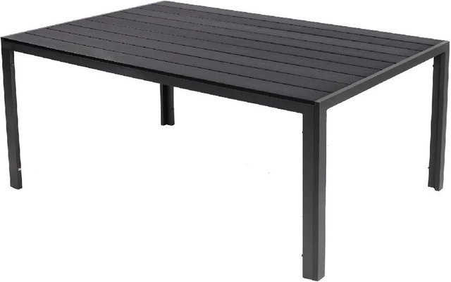 Lex Aluminium XL Gartentisch aus pulverbeschichtetem Aluminium in Anthrazit, B/T: 150 x 80 cm - Bild 1