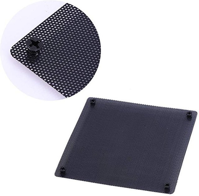 FTBTOC Staubfilter Set für Computer-Lüfter aus PVC, 10 Stück in Schwarz, 120 mm inklusive 40 Schrauben - Bild 1