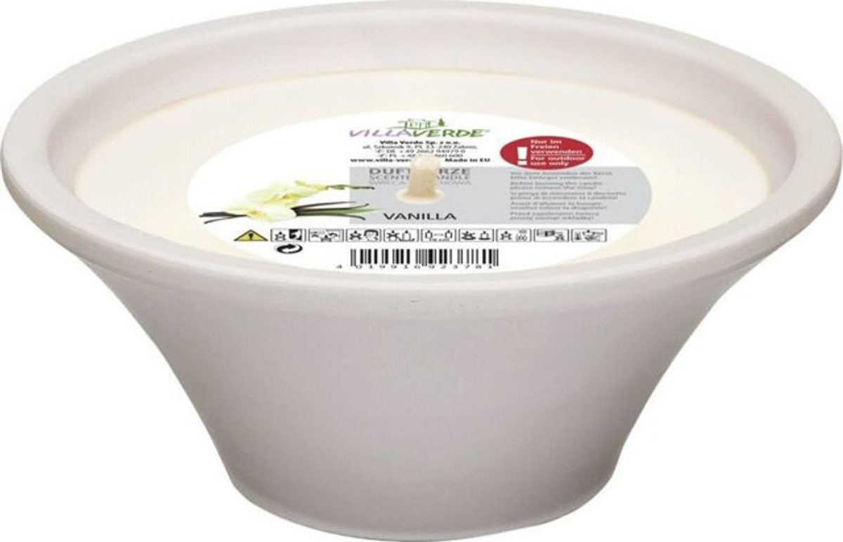 Villa Verde Duftkerze Vanille in Keramikschale, Farbe: Beige, Höhe: 7,5 cm, Durchmesser: 18 cm - Bild 1