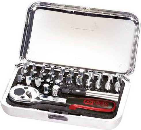 KS Tools 31-teiliges Bit-Set 1/4 Zoll aus Stahl in Silber - Bild 1