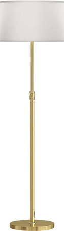 HOMCOM Stehlampe mit Leinenschirm in Gold/Messing, dimmbar und höhenverstellbar mit Fernbedienung, Timer und 3 Farbtemperaturen, E27 Stehleuchte für Wohnzimmer, Schlafzimmer und Büro