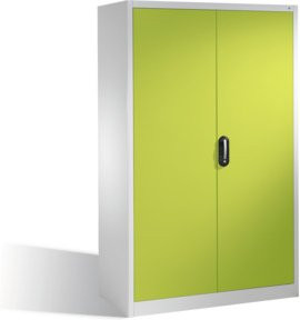 C+P Aktenschrank Acurado mit Drehtüren, 5 Ordnerhöhen, Front Viridingrün, Korpus Lichtgrau, H x B x T: 195 x 120 x 60 cm - Bild 1