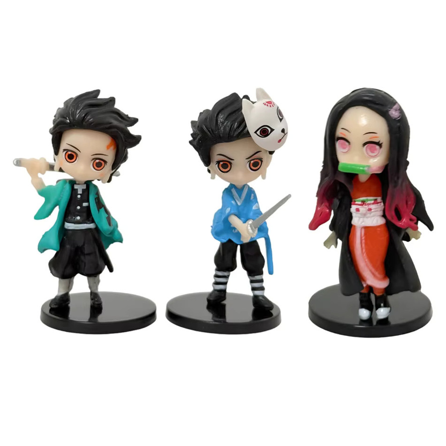 Bandai Demon Slayer Kimetsu No Yaiba Kamado Tanjirou Kamado Nezuko Agatsuma, Figuren, 6-teiliges Set - Bild 2
