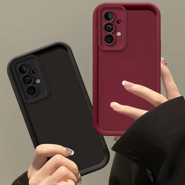 Silikon Kamera Objektiv Schutzhülle für Samsung Galaxy A-Serie in Schwarz - Bild 1