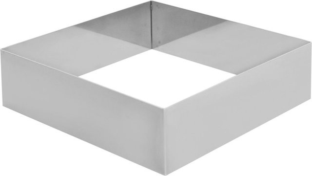 Schneider Schnitten- und Backrahmen quadratisch aus Edelstahl, Farbe Silber, B/T/H: 16 x 16 x 5 cm - Bild 1
