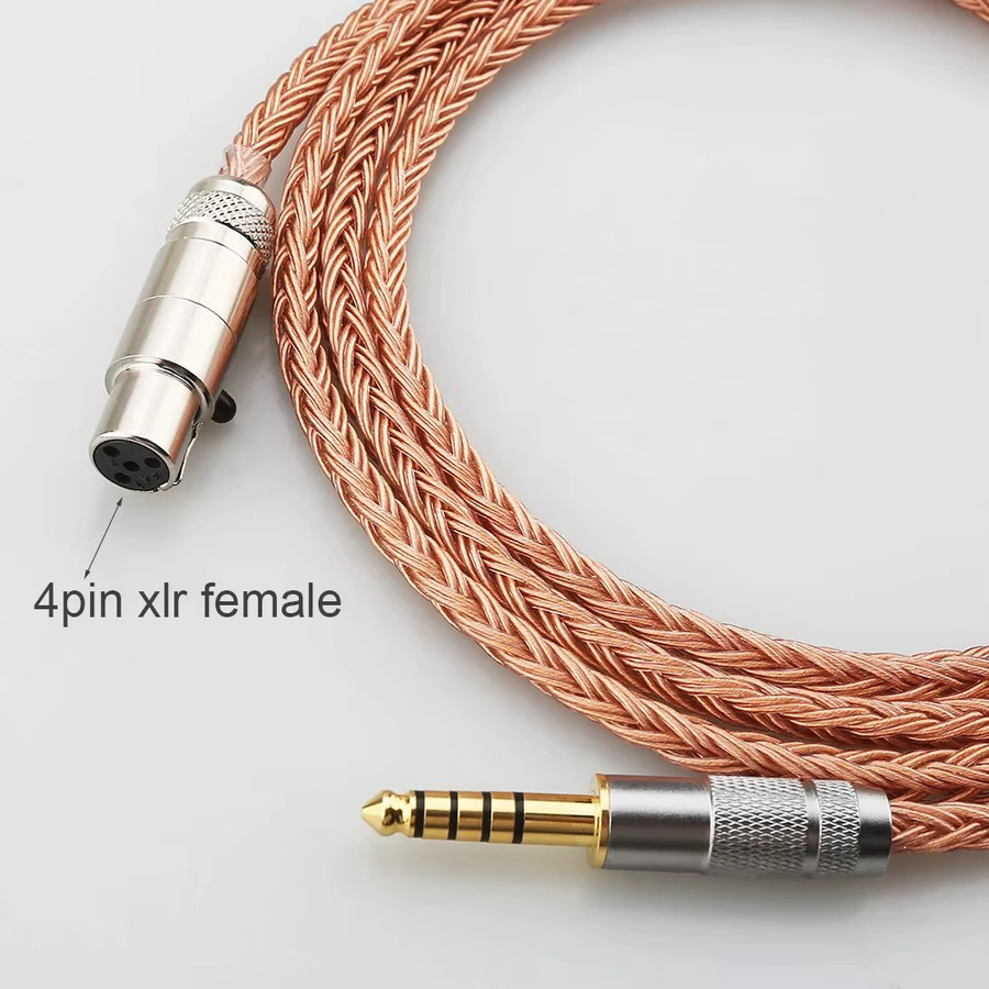 Symmetrisches 7N OCC Upgrade-Kopfhörerkabel mit 16 Adern und Mini XLR 4-Pin auf 4,4 mm Jack für Sennheiser HD490 PRO, AKG K712 und Beyerdynamic DT - Bild 2