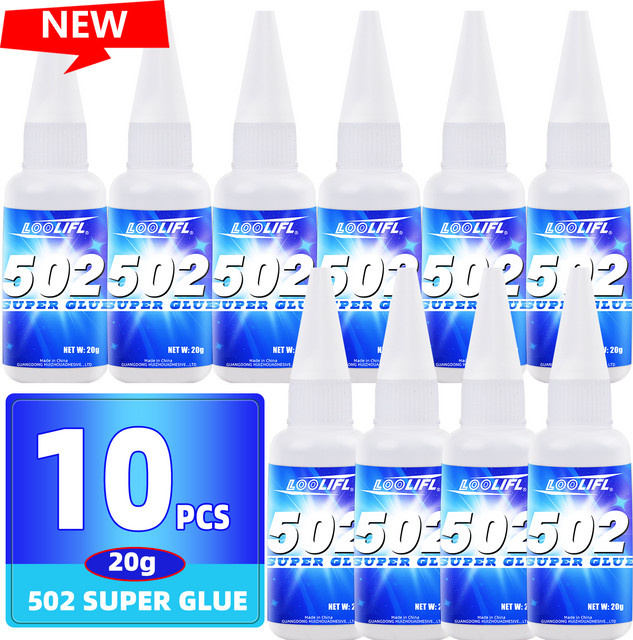 Loolifl Superkleber 502 Cyanacrylat-Klebstoff transparent für Leder, Gummi, Holz und Metall - Bild 1