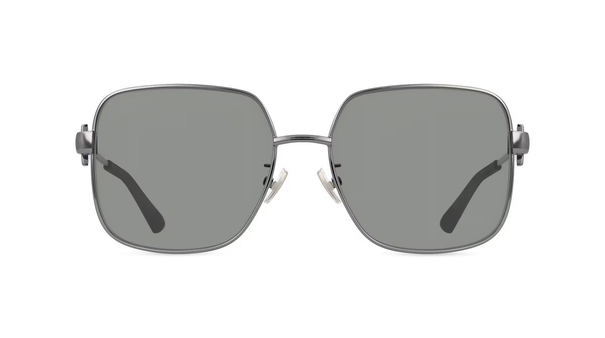 Bottega Veneta BV1199S Sonnenbrille, Vollrand, Quadratisch, Metall, Unisex, grau - Bild 1