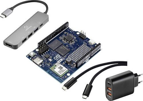 TRU COMPONENTS Fiore Arduino UNO Q Set mit 4GB / 32GB eMMC, 4 x 2.0GHz, Wi-Fi, Bluetooth und USB-C in Blau inklusive Netzteil - Bild 1