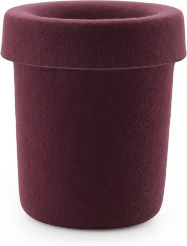 Normann Copenhagen Hide Office Papierkorb mit Deckel aus Filz in Rot und Lila - Bild 1