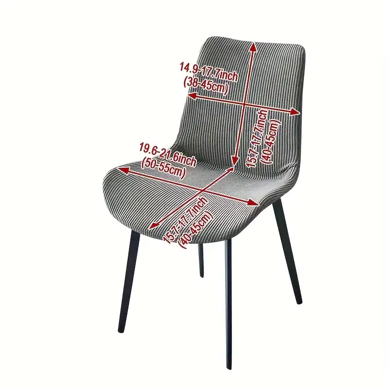 Yupartex Nordic Esszimmer Stuhl Abdeckungen in Beige, elastische Stretch-Schonbezüge für gebogene Stühle, schmutzabweisend - Bild 2