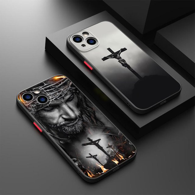Jesus Design Kombiniertes Funda Handyhülle für iPhone Modelle in Mehrfarbig - Bild 1
