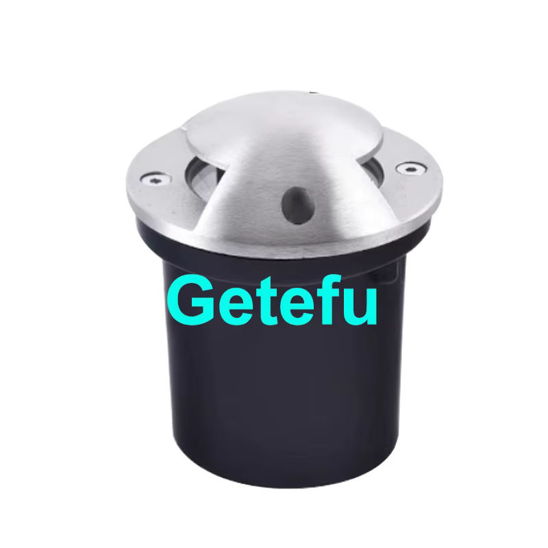Getefu LED Einbauleuchten für Außenbereiche in Silber, runde Bodenstrahler für Garten und Treppen, warmweißes Licht, 12W - Bild 4