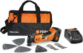 Fein Akku-Oszillierer MULTIMASTER AMM 700 MAX Set mit 4 Ah Akku, Schnellladegerät und Nylon-Tasche in Orange - Bild 1