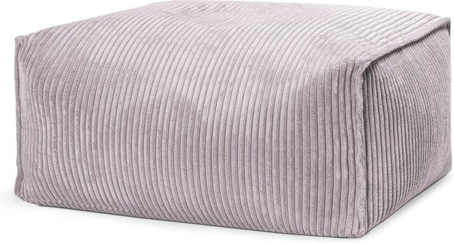 Sitting Point Hocker Roll Shara in Grau mit Cord-Optik und abnehmbarem Bezug - Bild 1