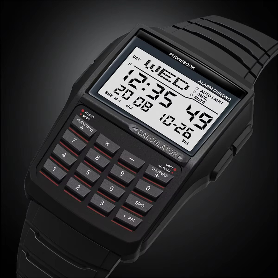 ABQR Digitaluhr, Kunststoff, Silikon, Schwarz, wasserdicht - Bild 2