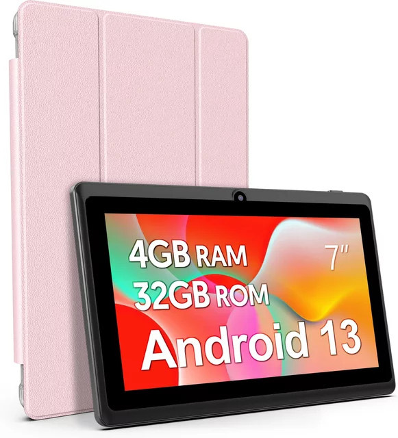 BAKEN 7-Zoll Android 13 Tablet mit 4 GB RAM, 32 GB Speicher, HD IPS-Display, WLAN und Bluetooth in Schwarz oder Blau - Bild 1