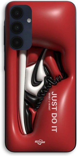 Maniacase Schutzhülle für Samsung Galaxy A16 Air Jordan Iconic Just Do It in Schwarz und Rot - Bild 1