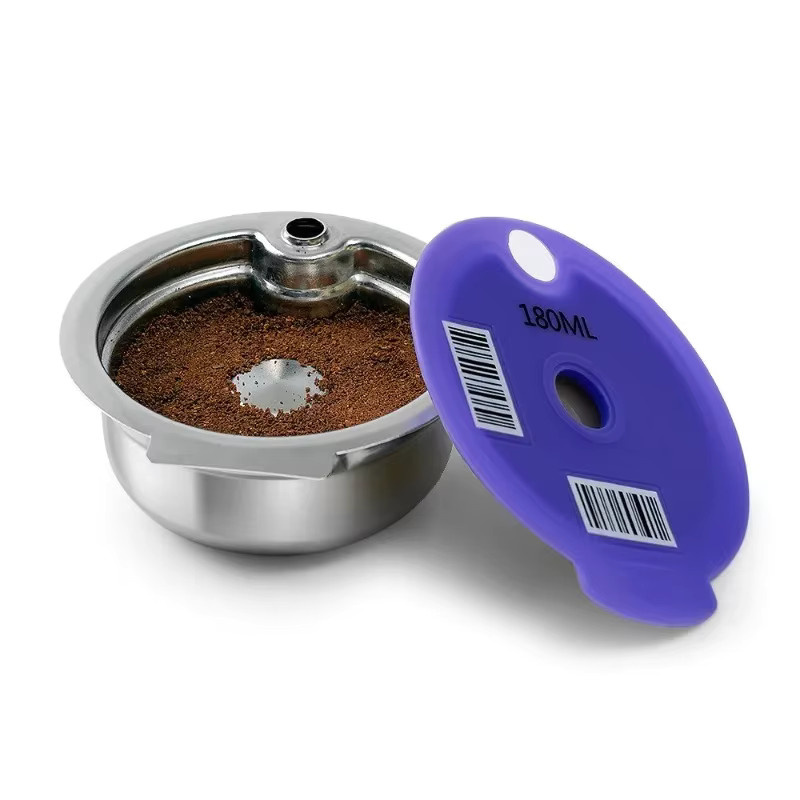 Wiederverwendbare Kaffeekapseln aus Edelstahl für Bosch Tassimo Happy Vivy, Silber, 60 ml / 180 ml / 200 ml / 220 ml - Bild 2