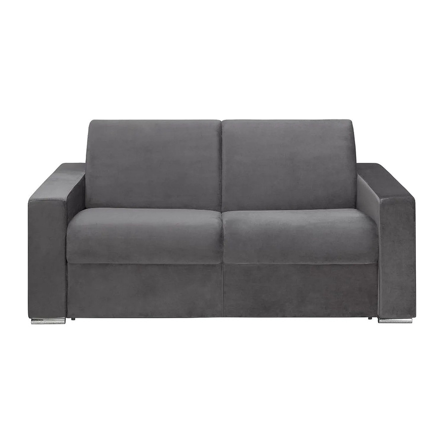 Vente-unique Schlafsofa Calito in Anthrazitgrau mit Samtbezug, Breite: 174 cm, Tiefe: 223 cm, Höhe: 76 cm (Breite: 174 cm, Tiefe: 223 cm, Höhe: 76 cm) - Bild 2