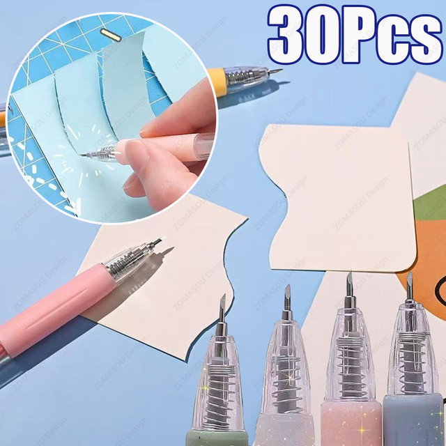 ZOMASOU Utility-Messer Set für Scrapbooking und DIY-Bastelarbeiten in Blau und Multicolour - Bild 1
