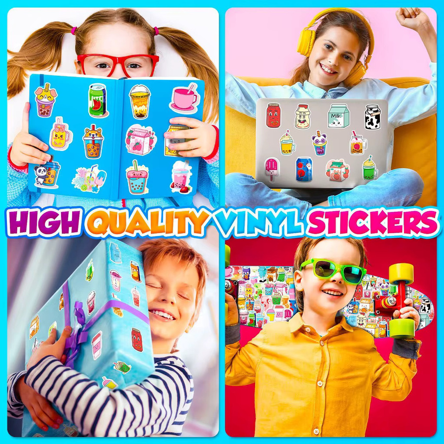 50 Stück Graffiti Aufkleber mit süßen Getränkeflaschen Motiven in Multicolour von BulingBulingStickers Store - Bild 2
