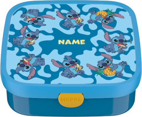 Mepal Brotdose Stitch in Blau und Transparent mit Bestückung durch Namen und Foto, auslaufsicher und spülmaschinenfest - Bild 1