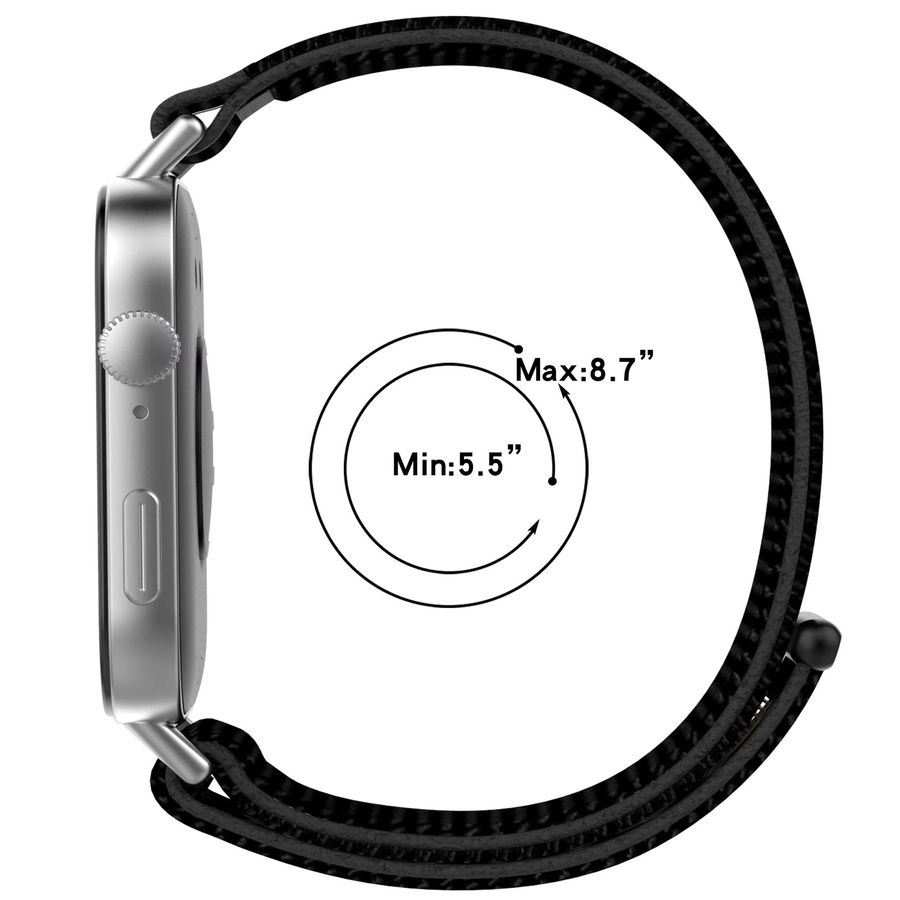 CRESTED Uhrenarmband Nylon, Schwarz, für Huawei Watch Fit 5 Pro - Bild 6