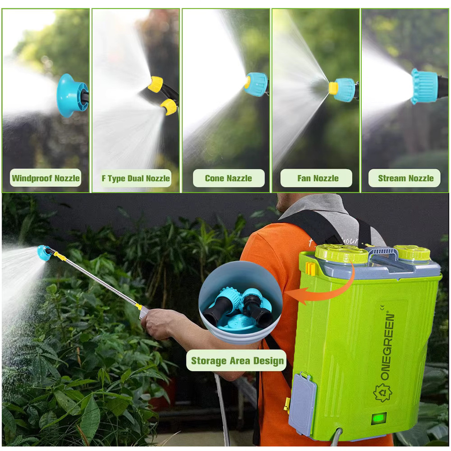 ONEGREEN Elektrisches Lithium-Sprühgerät für Makita 18 V Akku, 20 l Kapazität, 80 psi, Farbe: Grün - Bild 3