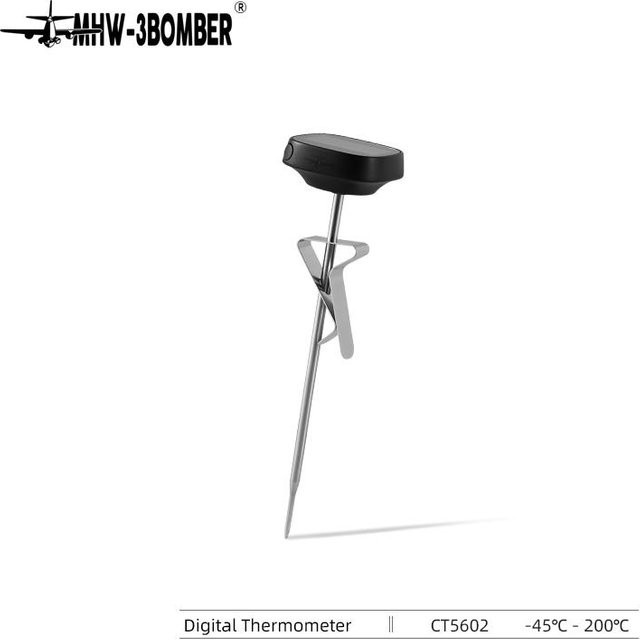 MHW-3BOMBER Digitalthermometer in Grau für Barista, Kochen und Grillen - Bild 1
