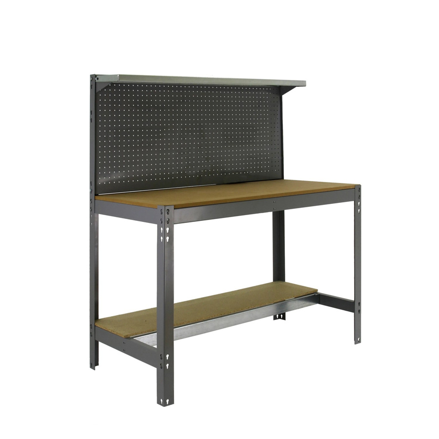 PROREGAL Werkbank Buffalo mit Werkzeugwand und Ablage, Grau, H x B x T: 84 x 90 x 61 cm - Bild 2