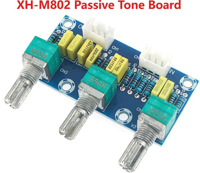 YTDMEN XH-M802 Tone Board Passiver Verstärker und Vorverstärker mit Low-High Sound-Einstellung in Blau - Bild 1