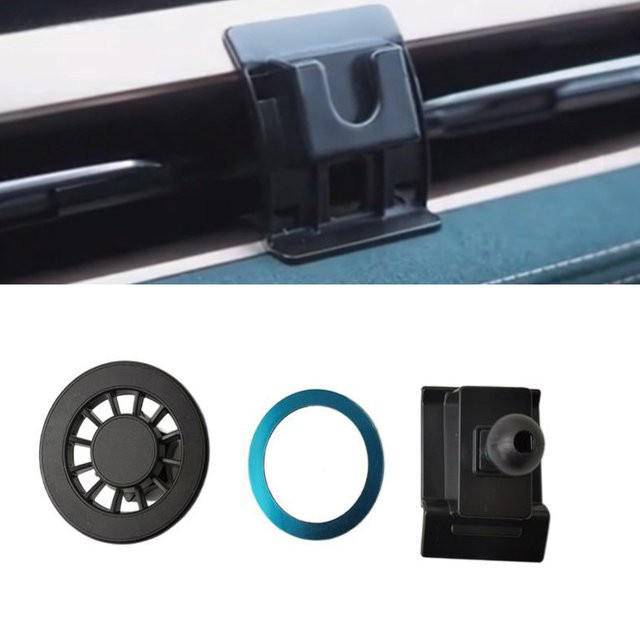 Magnetische Smartphone-Halterung aus ABS-Material für Geely Monjaro und Grand Koleos (2021-2025), Farbe: Schwarz - Bild 1
